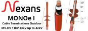 Nexans MONOe | Heat Shrink MV Cable Terminations Outdoor | Single Core Cable Polymeric Copper Wire Screen