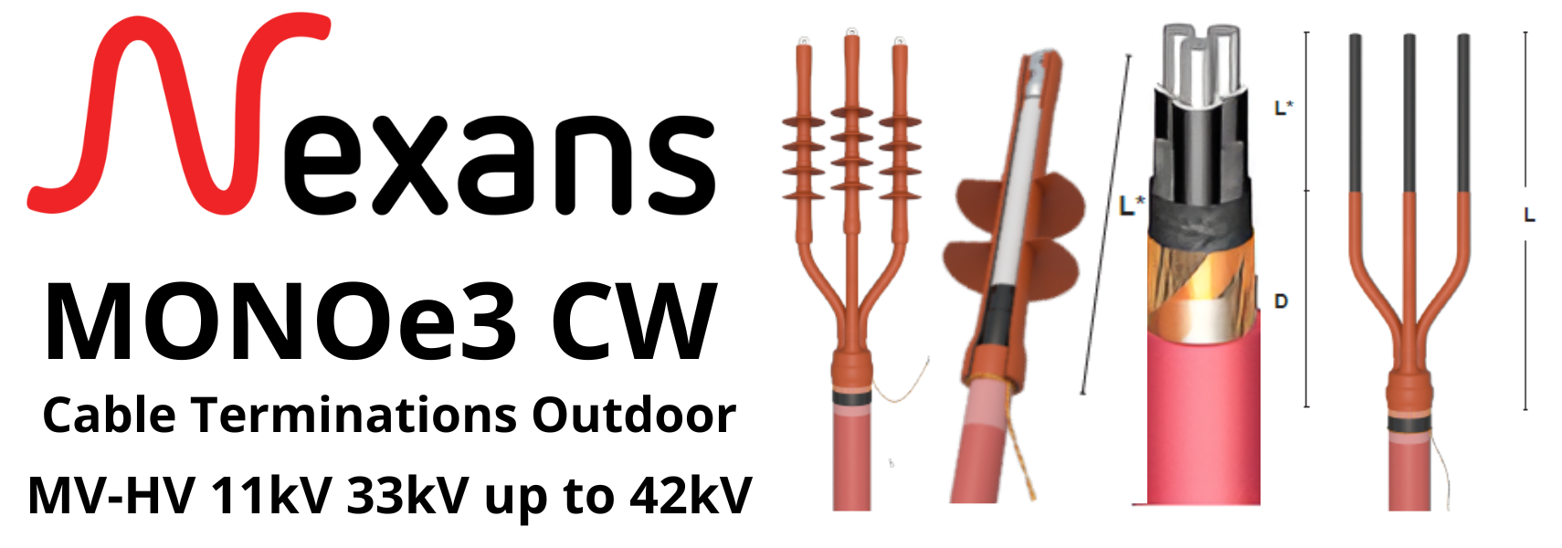 Nexans MONOe3 CW | Heat Shrink MV Cable Terminations Outdoor