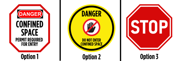 Manhole Skirt Warning Signs