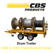Cable Drum Trailer | CBS C-1290 Triple Braked Trailer