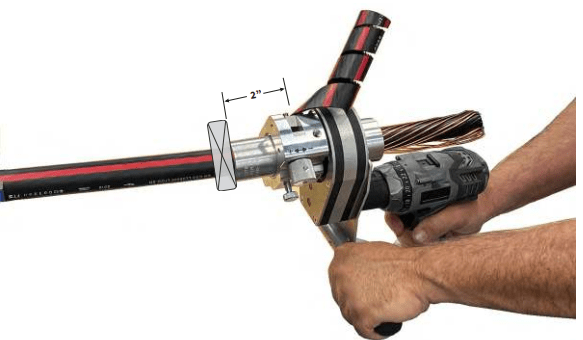 Operation of Cable Stripping Tool