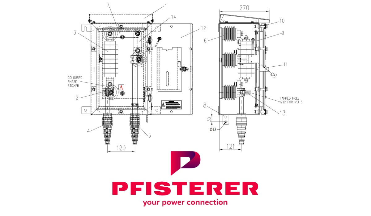 Earthing Link Box with SVL | LBM 1S, 2S, 3S Types | Pfisterer
