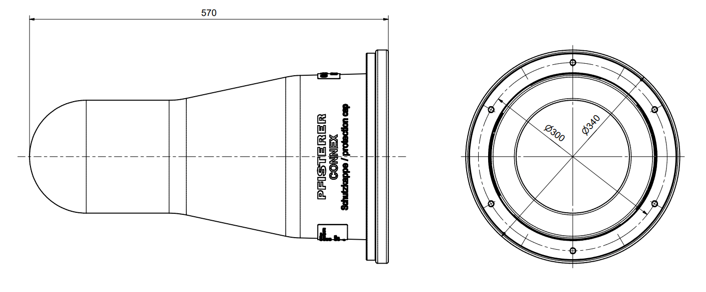 Pfisterer 827 708 014 - Dimensions