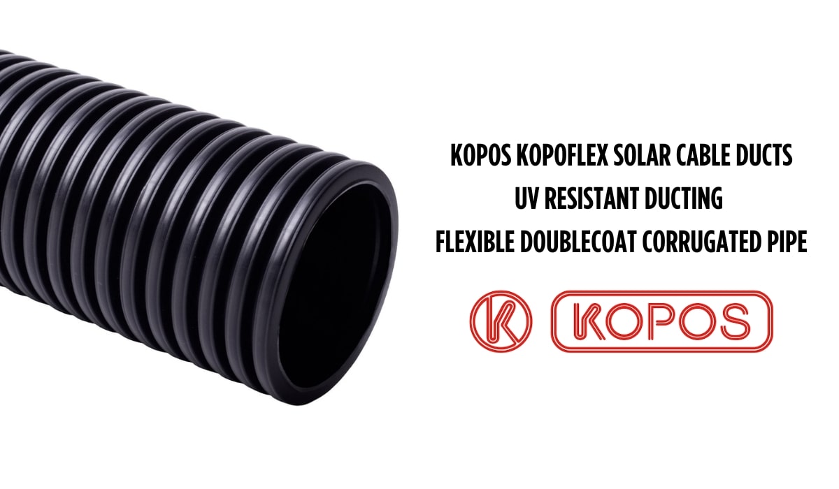Solar Cable Ducts | UV Resistant Ducting for PV Cables | KOPOS KOPOFLEX