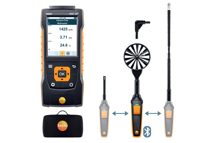Testo 440 Delta P Air Flow ComboKit 2