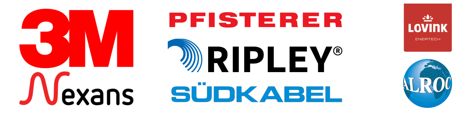 Manufacturers : 3M , Nexans, Pfisterer, Ripley, Sudkabel, Lovink & Alroc