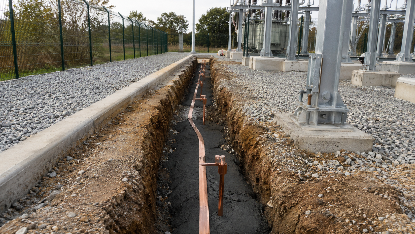 A Marconite Earthing Trench
