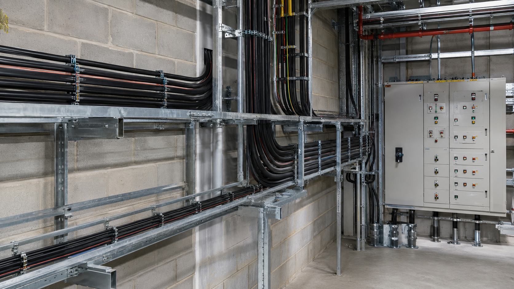 A fire-resistant armoured power and control cable