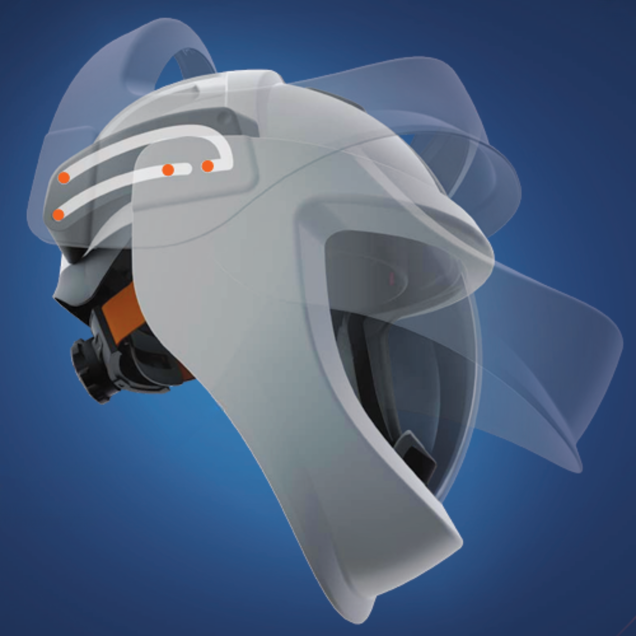 VISARC rigid retractable BEARD chin and lateral arc flash protection