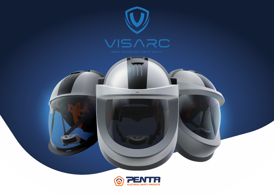 PENTA VISARC Arc Flash Face Protection Helmet PENTA VISARC arc flash helmet with integrated face shield and retractable chin and lateral protection