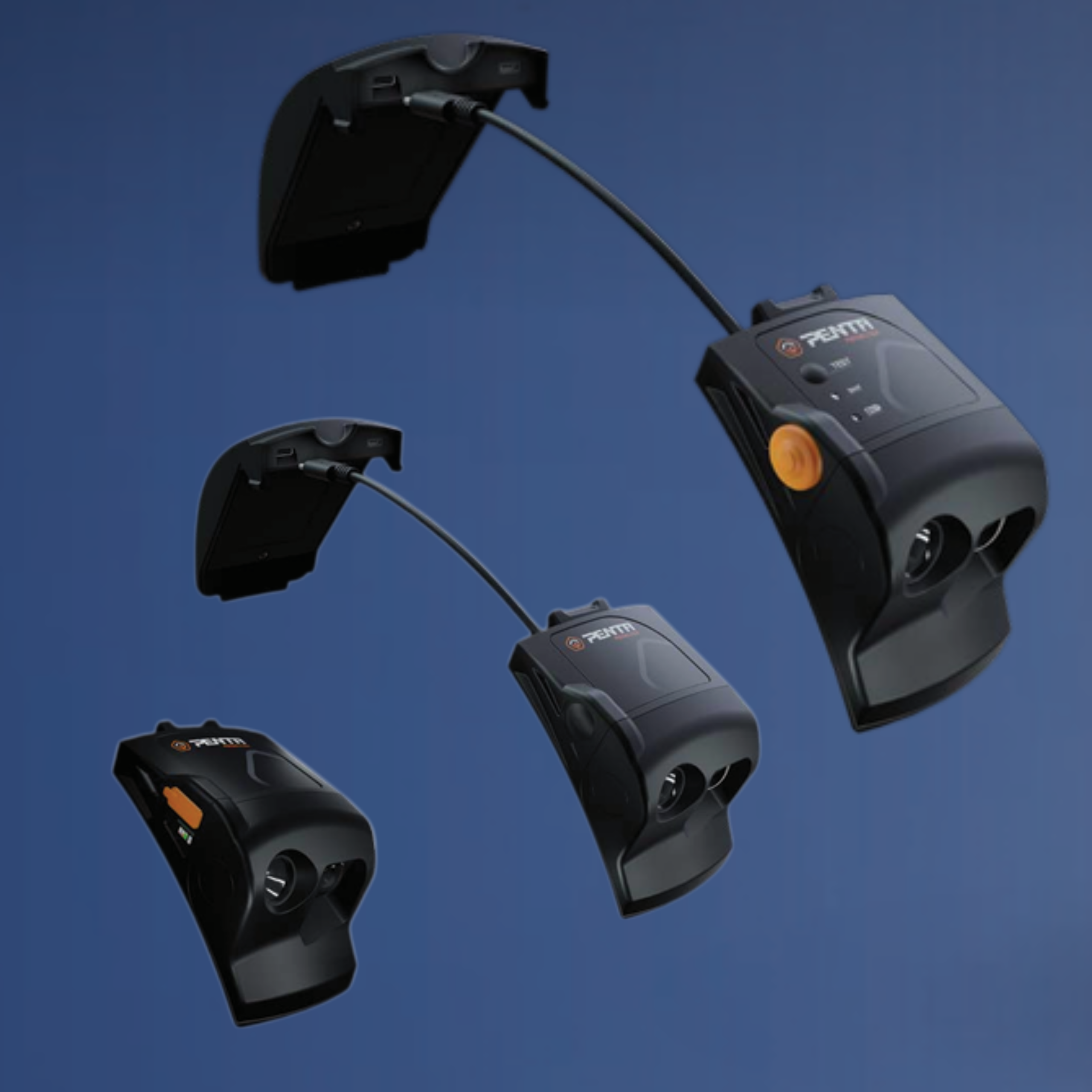 VISARC helmet with integrated dual-beam headlamp and onboard electronics